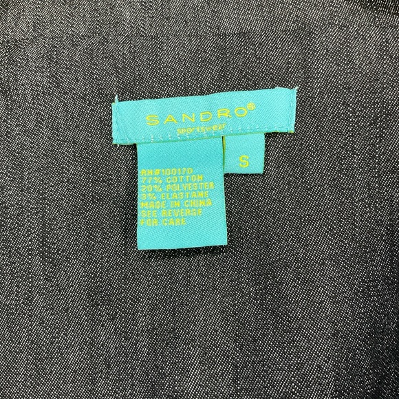 Sandro Sportswear Jacket, Black, Zip Up, Size Small - Picture 2 of 16